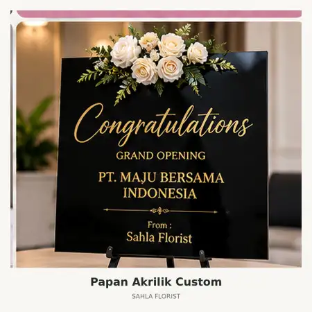 Papan Bunga Akrilik Muaragembong